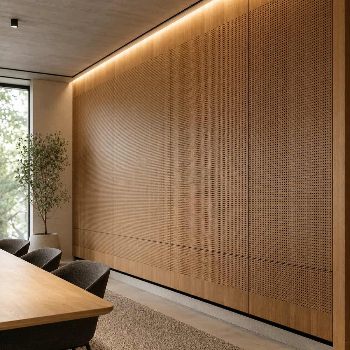 Perforated Wood Acoustic Panels